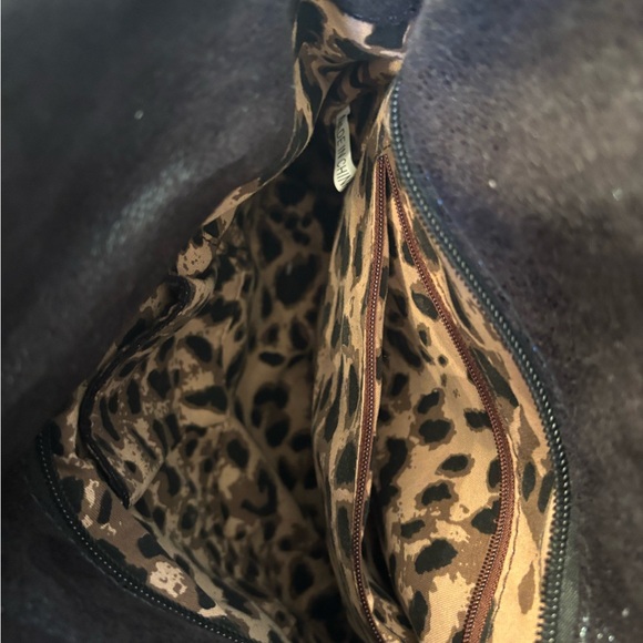 Faux-Brushed Leather Chain Purse - Picture 2 of 3